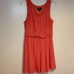 Large spring coral dress